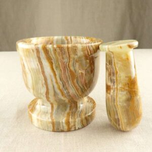 Onyx Stone Mortar and Pestle