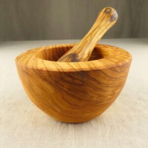 Medium Olive Wood Mortar and Pestle
