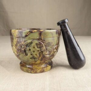 Pentagram Stone Mortar and Pestle