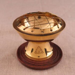 Brass Triquetra Engraved Incense Burner