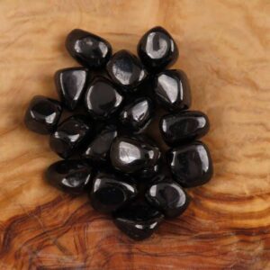 Jet Tumbled Stone