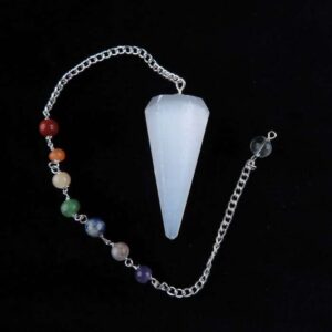 Selenite Chakra Pendulum