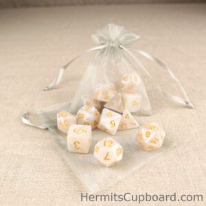 White Polyhedral Dice