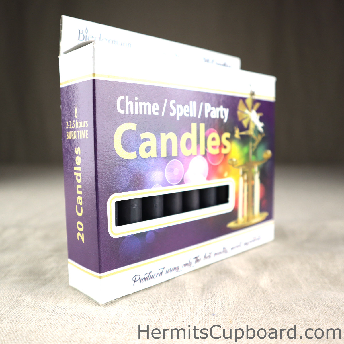 Black Chime Candle Box side at an angle