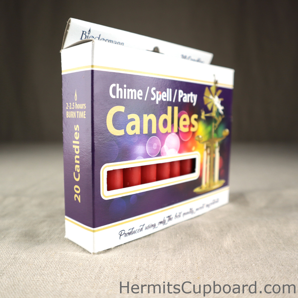 Red Chime Candle Box side at an angle
